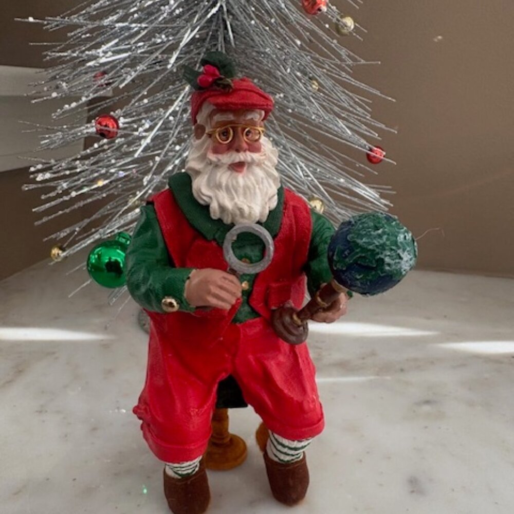 Classic Collectibles-"Santa Planning his trip" -1990's